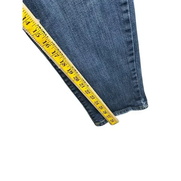 Talbots Jeans Womens 14 Curvy Simply Flattering 5 Pocket Straight Blue Denim - Picture 7 of 11